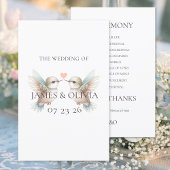 Aangepaste Schattige Hummingbird Wedding Program