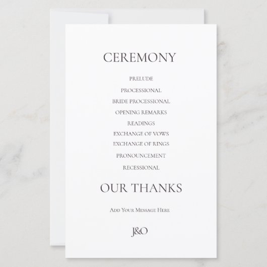 Aangepaste Schattige Hummingbird Wedding Program (Achterkant)