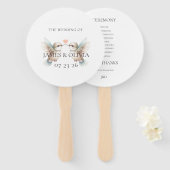 Aangepaste Schattige Hummingbird Wedding Program Handwaaier (Voorkant en achterkant)
