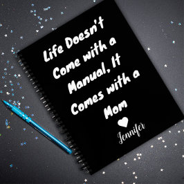 Aangepaste Schattige Modern zwart-wit top mam gesc Notitieboek