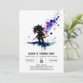 Aangepaste Schattige Ninja Boy digitale verjaardag Kaart (Staand voorkant)