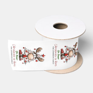 Aangepaste Schattige Rendieren “Oh Hert Kerstmis I Lint