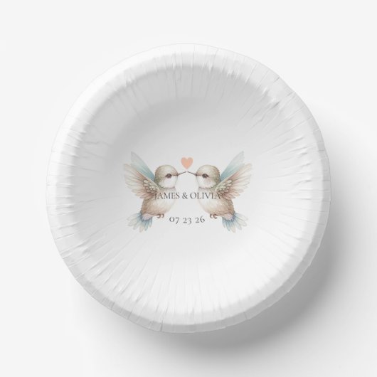 Aangepaste Schattige Wedding Paper Bowl Papieren Kommen (Voorkant)