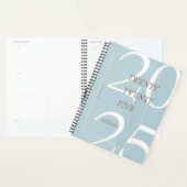 Aangepaste Schattigee Blue Minimal 2025 Kalender P Planner (Display)