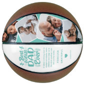 Aangepaste Schattigee Bonus Vader 4 Foto & Quote V Basketbal (Voorkant)