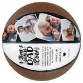 Aangepaste Schattigee Bonus Vader 4 Foto & Quote V Basketbal (Voorkant)