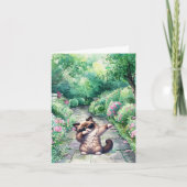 Aangepaste Schattigee Dancing Ragdoll Kat Verjaard Kaart (Voorkant)