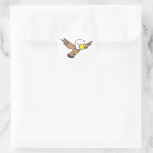 Aangepaste Schattigee Eagle Cartoon Logo Ronde Sticker (Tas)