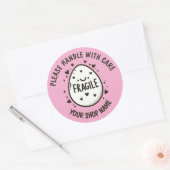 Aangepaste Schattigee Ei Fragile Stickers (Envelop)