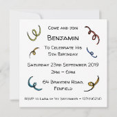 Aangepaste Schattigee feestbeesten Verjaardagsuitn (Achterkant)