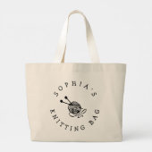 Aangepaste Schattigee gepersonaliseerde breizak Grote Tote Bag (Achterkant)