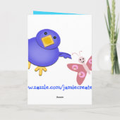 Aangepaste Schattigee Get Well Soon Wenskaart. Kaart (Achterkant)