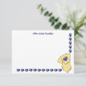 Aangepaste Schattigee Golden Retriever Bedankt Opm (Staand voorkant)