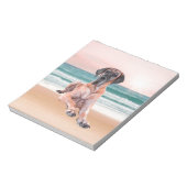 Aangepaste Schattigee Grote Deen Hond Zittend op h Notitieblok (Gedraaid)