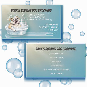 Aangepaste Schattigee hond Pet Grooming Visitekaartje