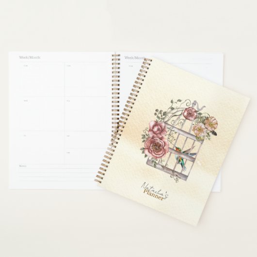 Aangepaste Schattigee kraft papier achtergrond Rom Planner (Display)