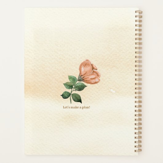 Aangepaste Schattigee kraft papier achtergrond Rom Planner (Achterkant)