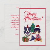 Aangepaste Schattigee labrador hond met meisje ker Bedankkaart (Voorkant / Achterkant)