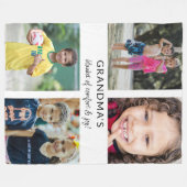 Aangepaste Schattigee Oma Comfort Joy Fotocollage Fleece Deken (Voorkant (Horizontaal))
