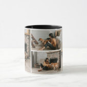 Aangepaste Schattigee Pet Dog Foto's Collage Coffe Mok (Midden)