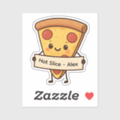 Aangepaste Schattigee Pizza Slice Sticker – gepers (Vel)