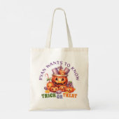 Aangepaste Schattigee Pompoen Fun Spooky Halloween Tote Bag (Achterkant)
