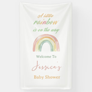 Aangepaste Schattigee Regenboog Baby shower Welkom Spandoek