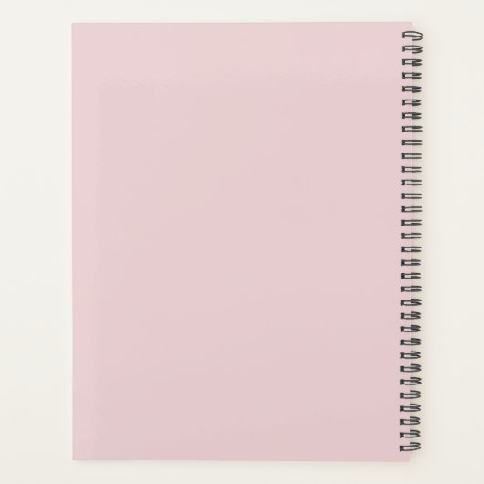Aangepaste Schattigee Roze Minimal 2025 Kalender P Planner (Achterkant)