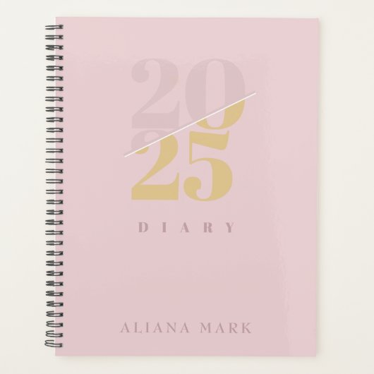 Aangepaste Schattigee Roze Minimal 2025 Kalender P Planner (Voorkant)