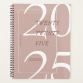 Aangepaste Schattigee Roze Minimal 2025 Kalender P Planner (Voorkant)