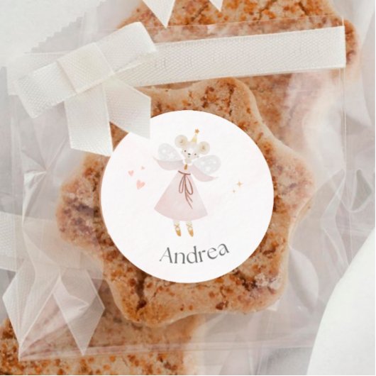 Aangepaste Schattigee roze muis Sticker