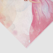 Aangepaste Schattigee Roze Waterverf Princess Cast Tissuepapier (Detail)