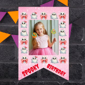 Aangepaste Schattigee Spooky Ghost Theme Verjaarda Vlaggetjes