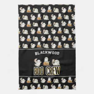 Aangepaste Schattigee Spooky Ghosts Theedoek