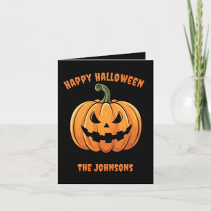 Aangepaste Schattigee & Spooky Pompoen Happy Hallo Kaart
