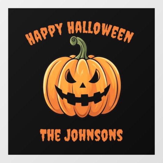 Aangepaste Schattigee & Spooky Pompoen Happy Hallo Raamsticker (Vel)