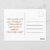 Aangepaste Schattigee Spooky Script Halloween Wit Briefkaart (Achterkant)