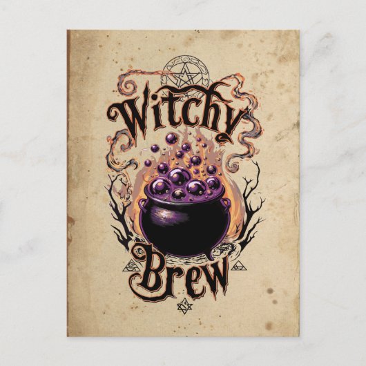 Aangepaste Schattigee Spooky Script Halloween Wit Briefkaart (Voorkant)