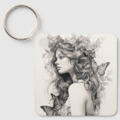 Aangepaste Schattigee Twee Foto Dubbelzijdig Geper Sleutelhanger (Voorkant)