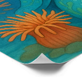 Aangepaste Schattigee Whismusical Onderwater Princ Poster (Hoek)