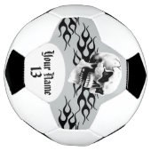 Aangepaste schedel en vlam voetbal (Gedraaid)