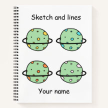 Aangepaste schets en lijnen schattig universum kin