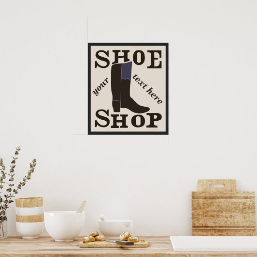 Aangepaste schoenwinkel poster (Keuken)