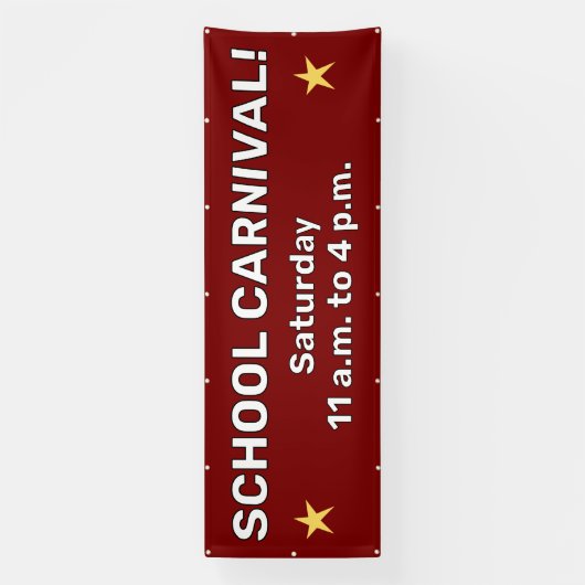 Aangepaste School Carnaval Banner (Verticaal)