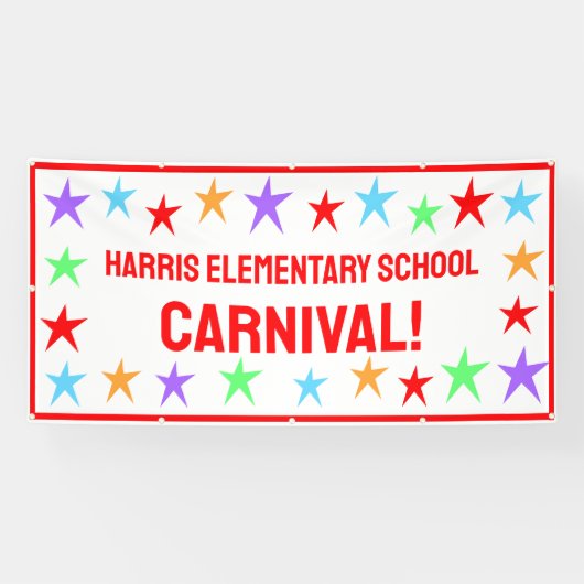 Aangepaste School Carnaval Banner (Horizontaal)