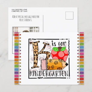Aangepaste schoolbenodigdheden briefkaart