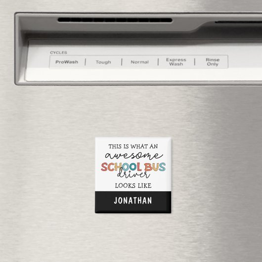 Aangepaste schoolbuswaardering Funny Gift Magneet (Insitu (Vaatwasser))