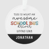 Aangepaste schoolbuswaardering Funny Gift Ornament (voorkant)