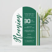 Aangepaste schoolkleuren | klassenreünie kaart (Staand voorkant)