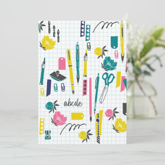 Aangepaste schoolnotities kaart (Staand voorkant)